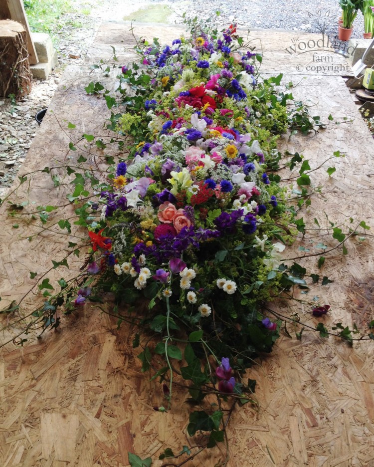 full casket funeral flowers, pembrokeshire