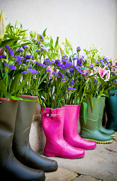 wet weather wedding wellingtons